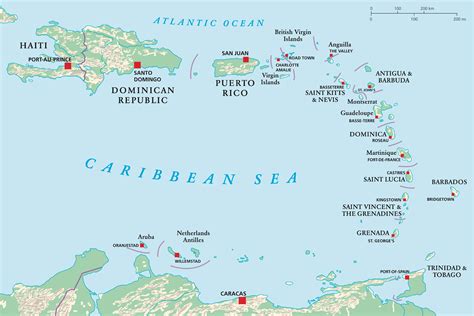 Training and certification options for MAP Map of the Caribbean Islands
