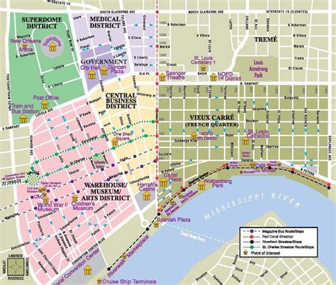 Map of the French Quarter in New Orleans
