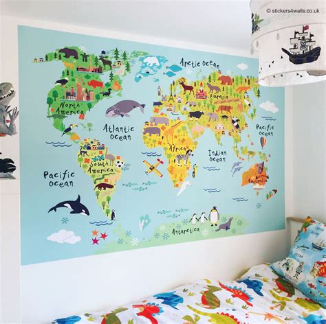 MAP Map Of The World Wall Decal