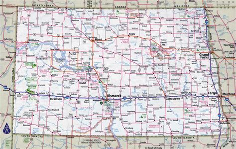 Training and certification options for MAP Map of North Dakota Roads
