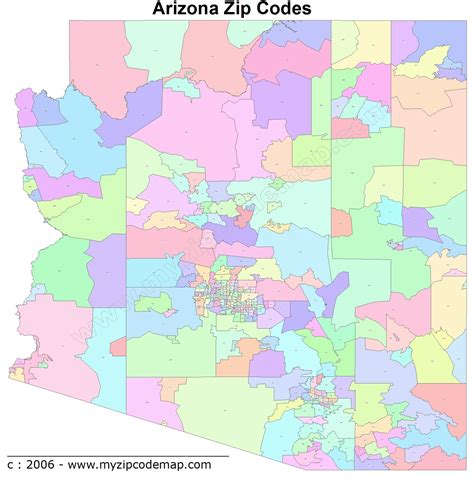 Training and Certification Options for MAP Mesa Arizona Zip Codes Map
