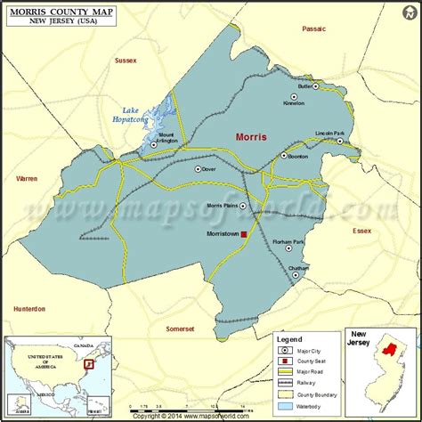 MAP New Jersey Morris County Map