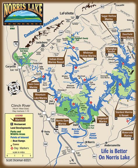 MAP Norris Lake in Tennessee
