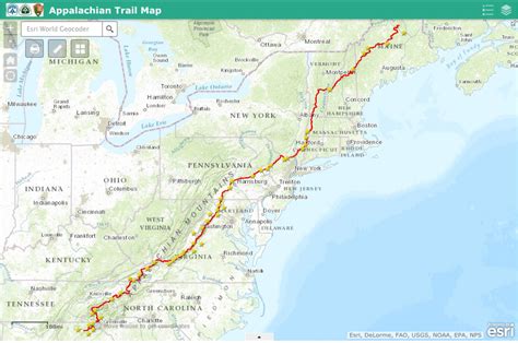 MAP North Carolina Appalachian Trail Map