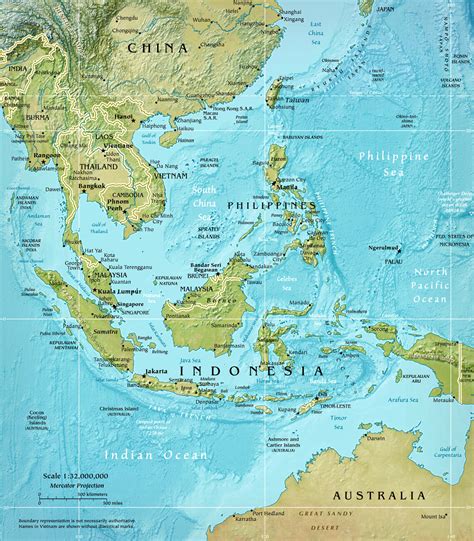 Training and Certification Options for MAP Physical Map Of Southeast Asia