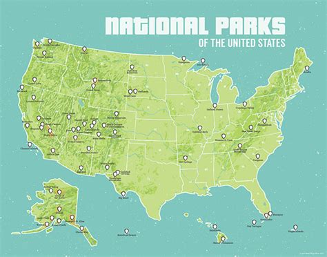 National Parks map image