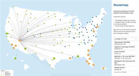 Training and Certification Options for MAP Route Map For Allegiant Airlines