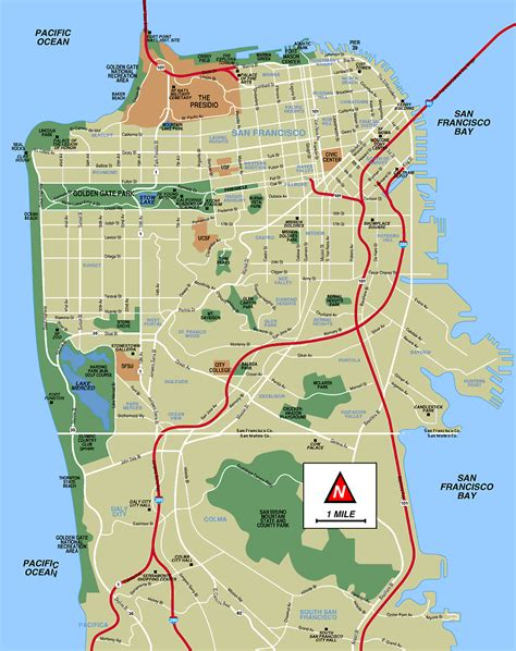 MAP San Francisco on California Map