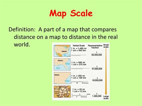 MAP Scale Definition On A Map