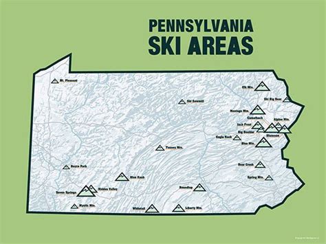 MAP Ski Resorts in Pennsylvania