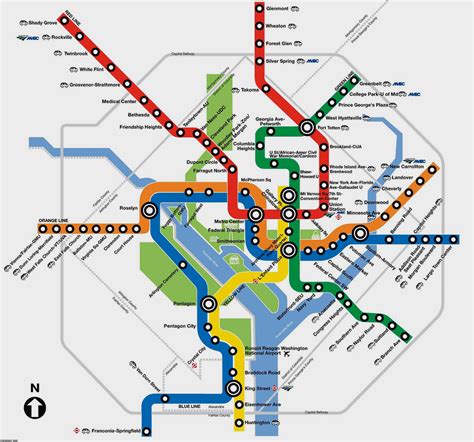 Subway in Washington DC Map