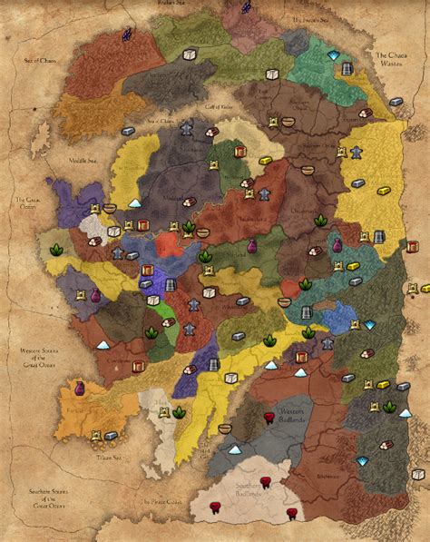 Old World Warhammer Map