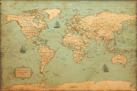 Training and certification options for MAP Vintage Map of the World