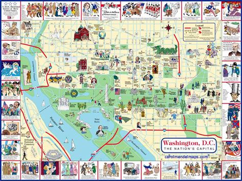 Map of Washington DC with attractions