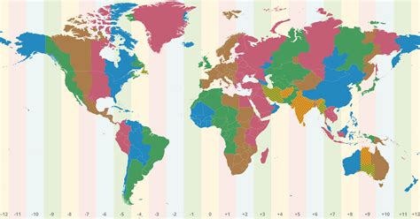 MAP World Map With Time Zones