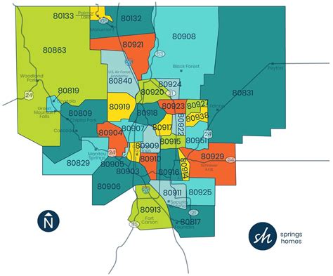 Training and certification options for MAP Zip Code Map Colorado Springs
