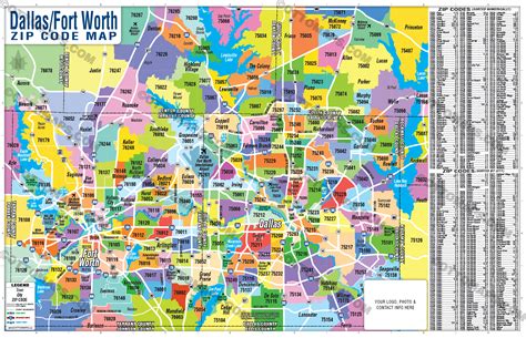 Training and Certification Options for MAP Zip Code Map of DFW