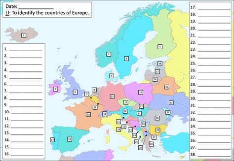 Training and Certification Options for MAP Map of Europe Countries Quiz