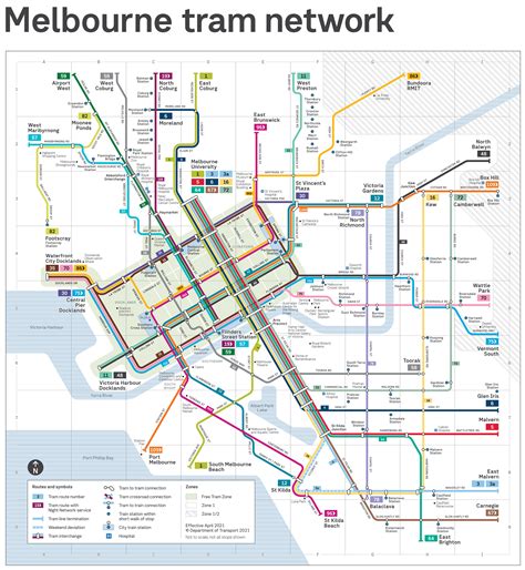 Transit Maps Official Map Melbourne Tram Network, 2021