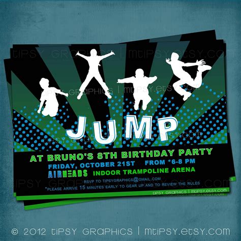 Trampoline Party Invite Template Free