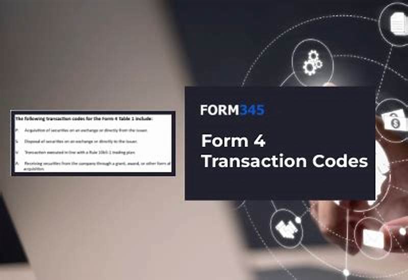 Transaction Code Form 4