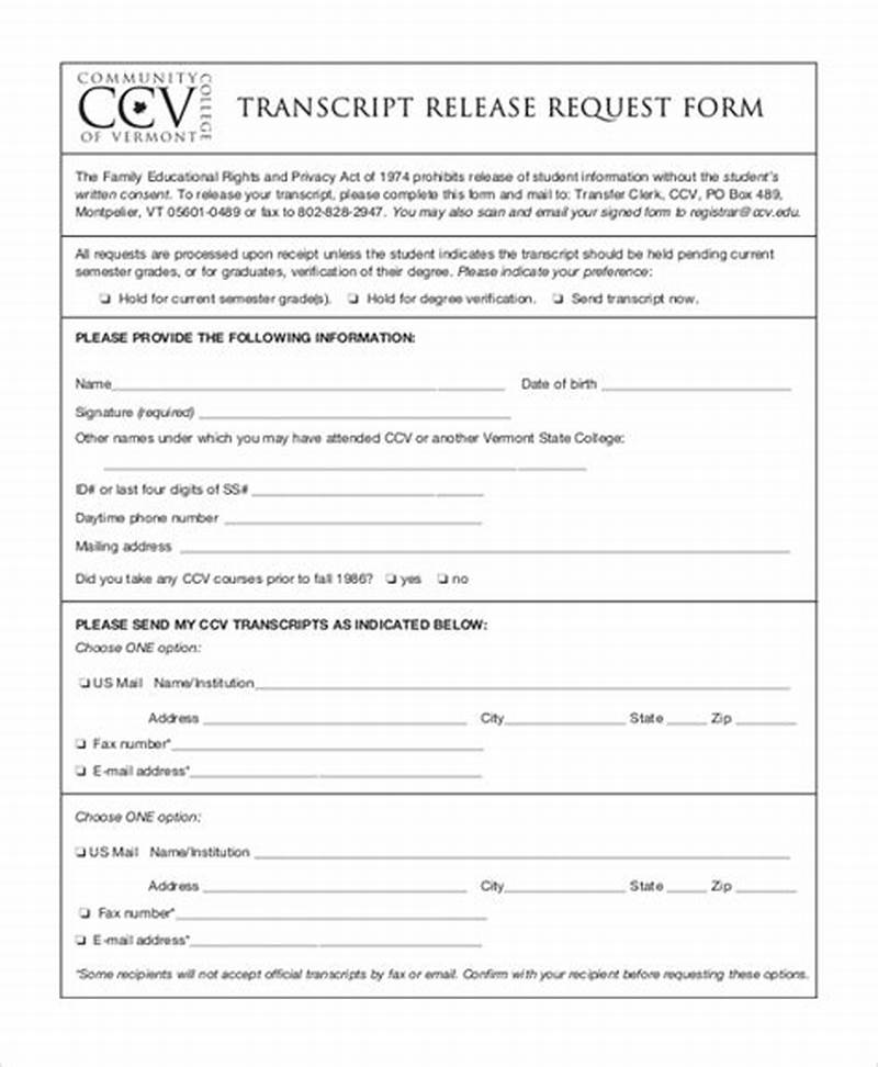 Transcript Release Form
