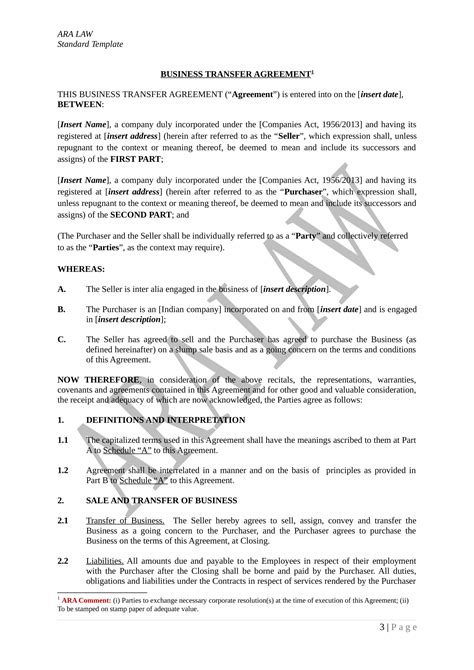 Transfer Of Business Ownership Agreement Template Luxury Transfer
