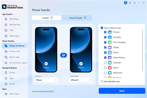 Transfer Data from Android to iPhone with MobileTrans