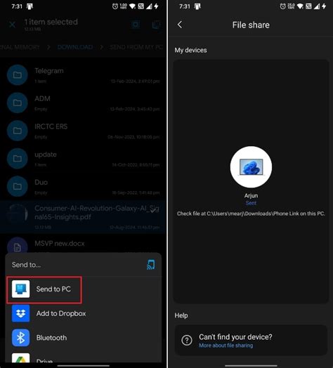 Transfer Files from Windows to Android Using Phone Link
