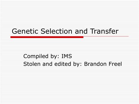 Transfer Service Selection