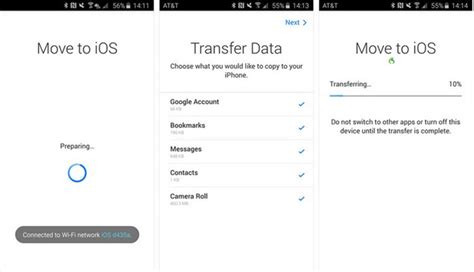 Transfer text messages from Android to iPhone using Move to iOS app