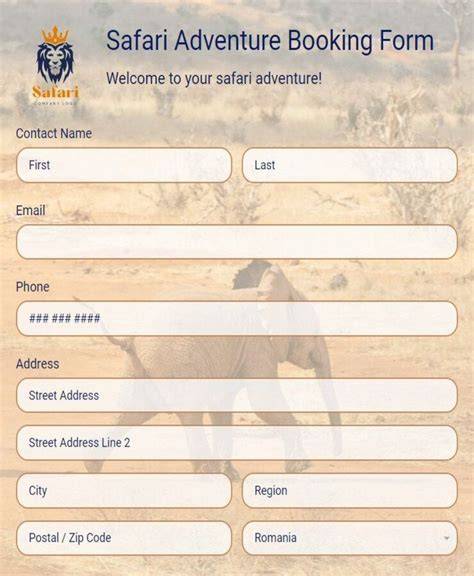 Transfermeal Safari Booking