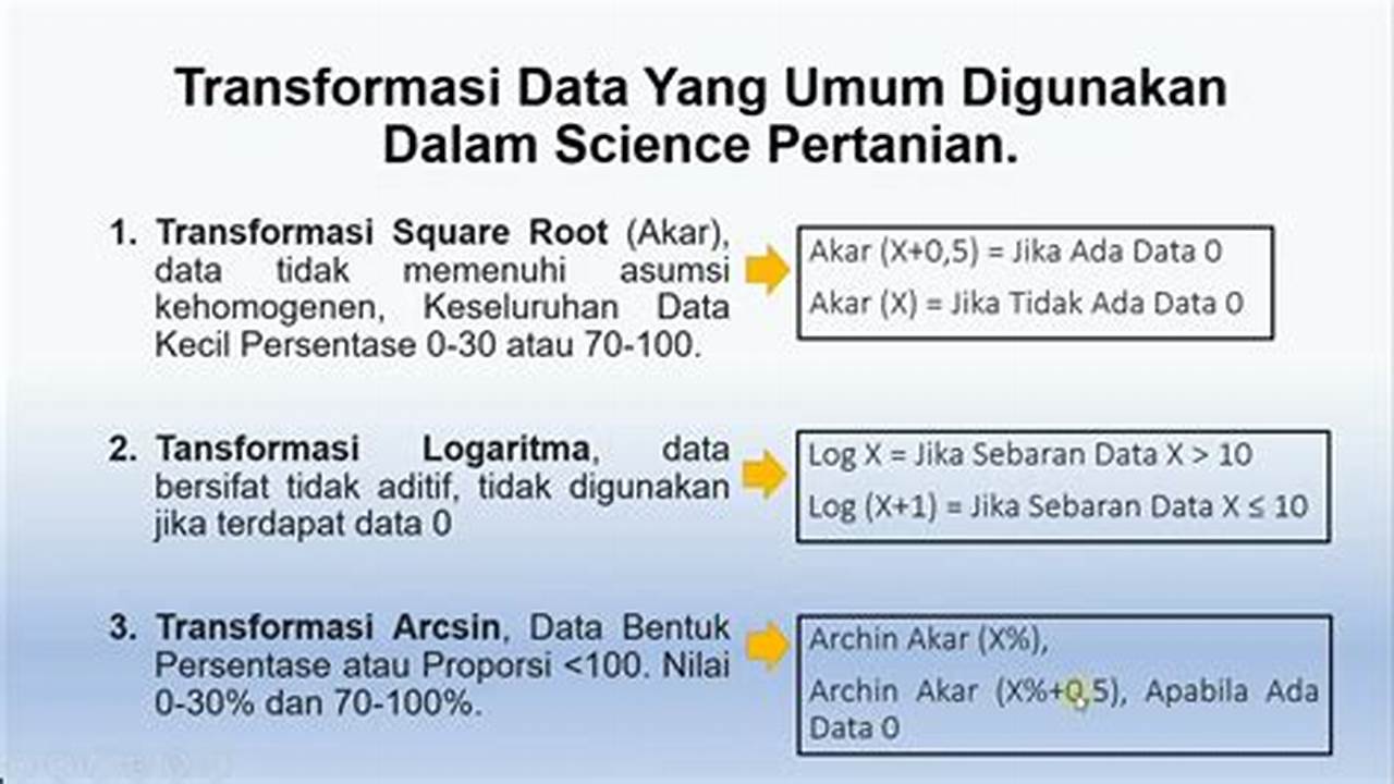 Transformasi Data, Info