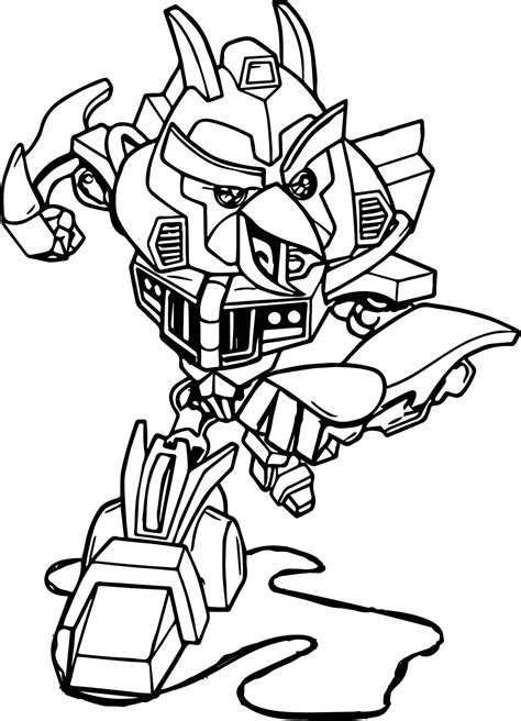 Transformer Angry Birds Coloring Pages