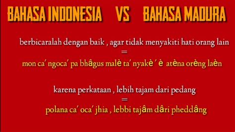 Menerjemahkan Bahasa Indonesia Ke Carakan Madura