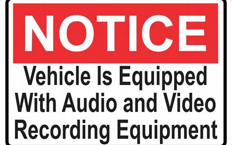 Transparent Warning Sticker Audio And Video Recording