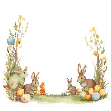 Transparent Easter Border