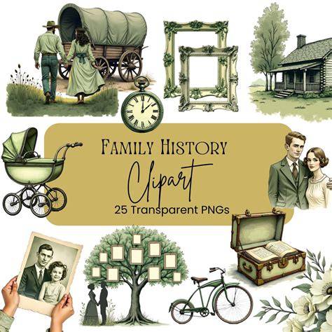 Transparent Family History Clipart