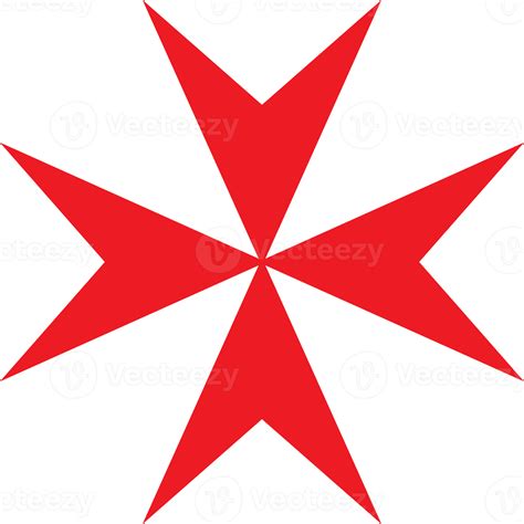 Free Gold maltese cross 1194202 PNG with Transparent Background