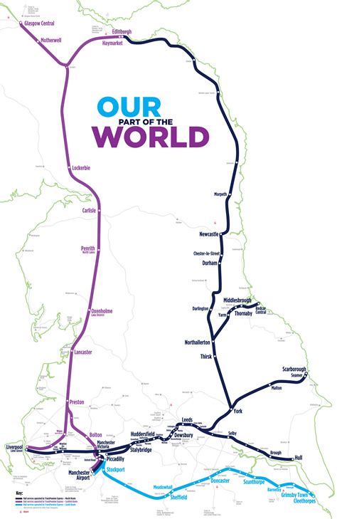 TransPennine Express train / rail maps