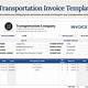 Transport Invoice Template