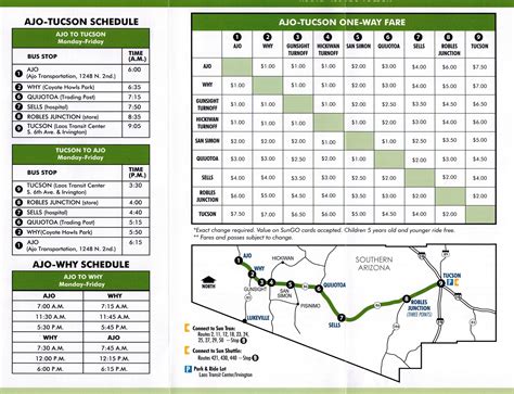 Transportation schedule