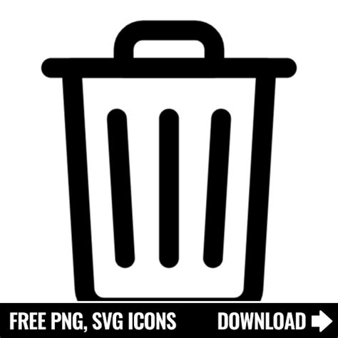 Revamp Your Web Design with our Free Trash Can Icon SVG – Perfect for Streamlining Your User Experience!