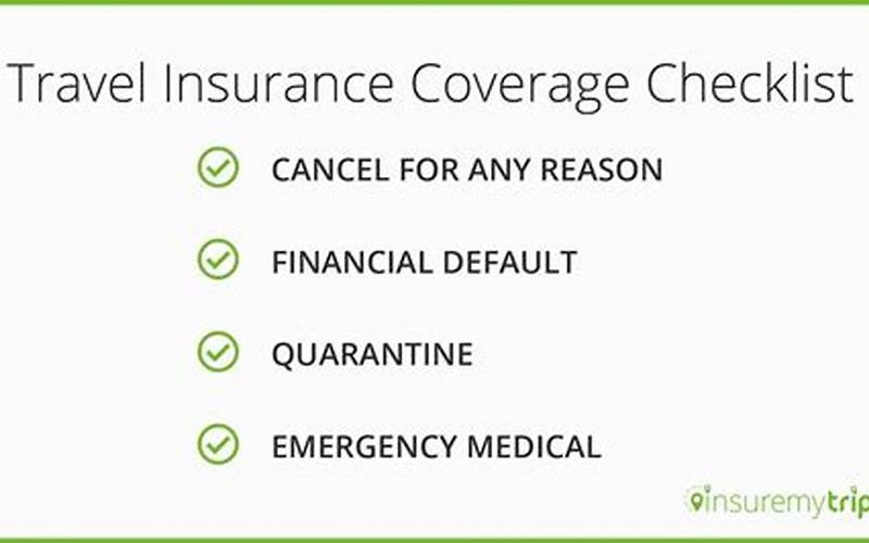 Travel Insurance Checklist