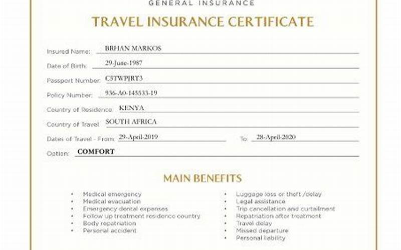 Travel Insurance Documents