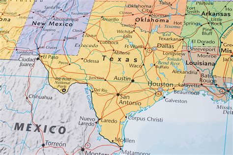 Travel Map Of Texas