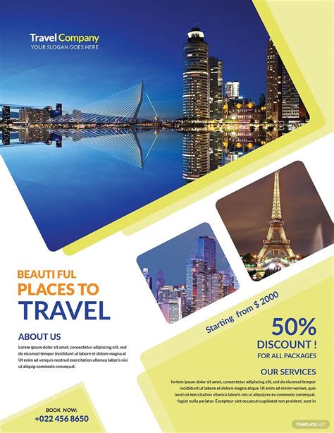 Travel Agency Flyer Template Free Download