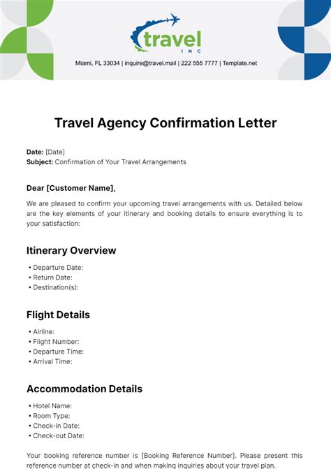 Travel Confirmation