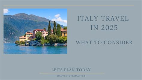 Travel Considerations Italy
