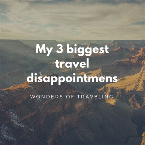 Travel Disappointments